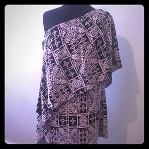 Red Carter Jacquard One shoulder dress XS